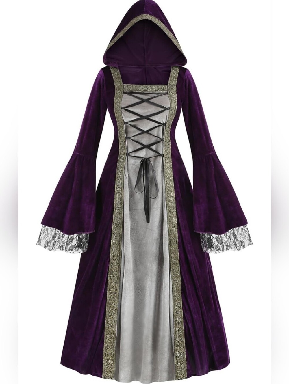 Womens Medieval Renaissance Princess Retro Gown Cosplay Costume Dress Medium